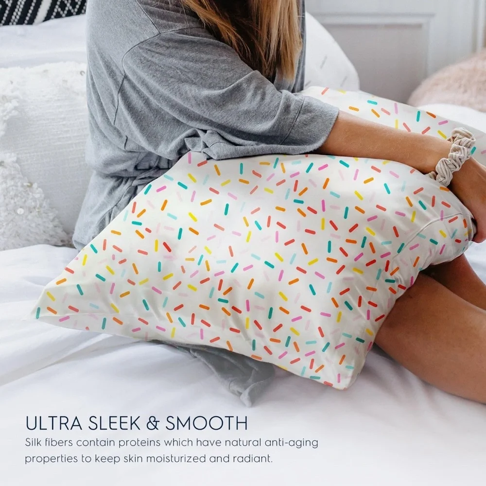 New Tafts Silk Pillow Cases - 22mm 100% Pure Mulberry 6A (Sprinkle, King, 2pc)